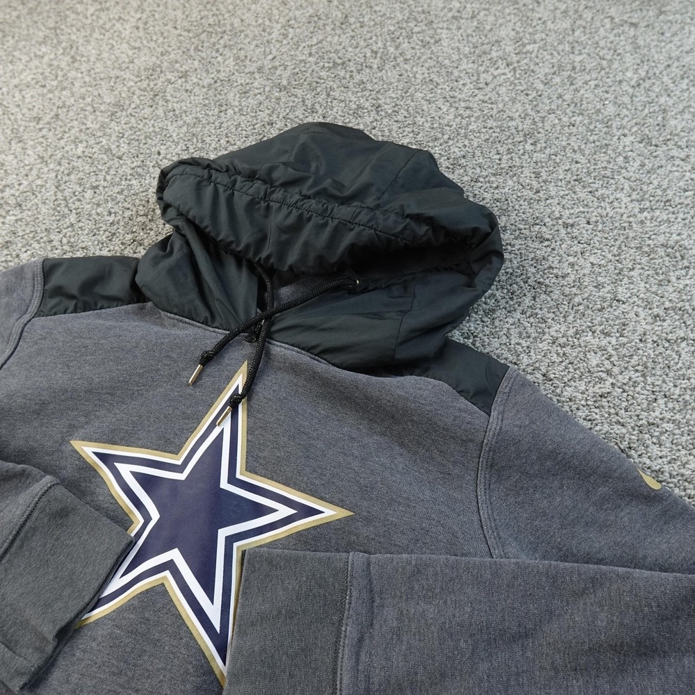 Dallas Cowboys Hoodie Mens M Gray NFL Football Nike Sweatshirt Pullover Sweater